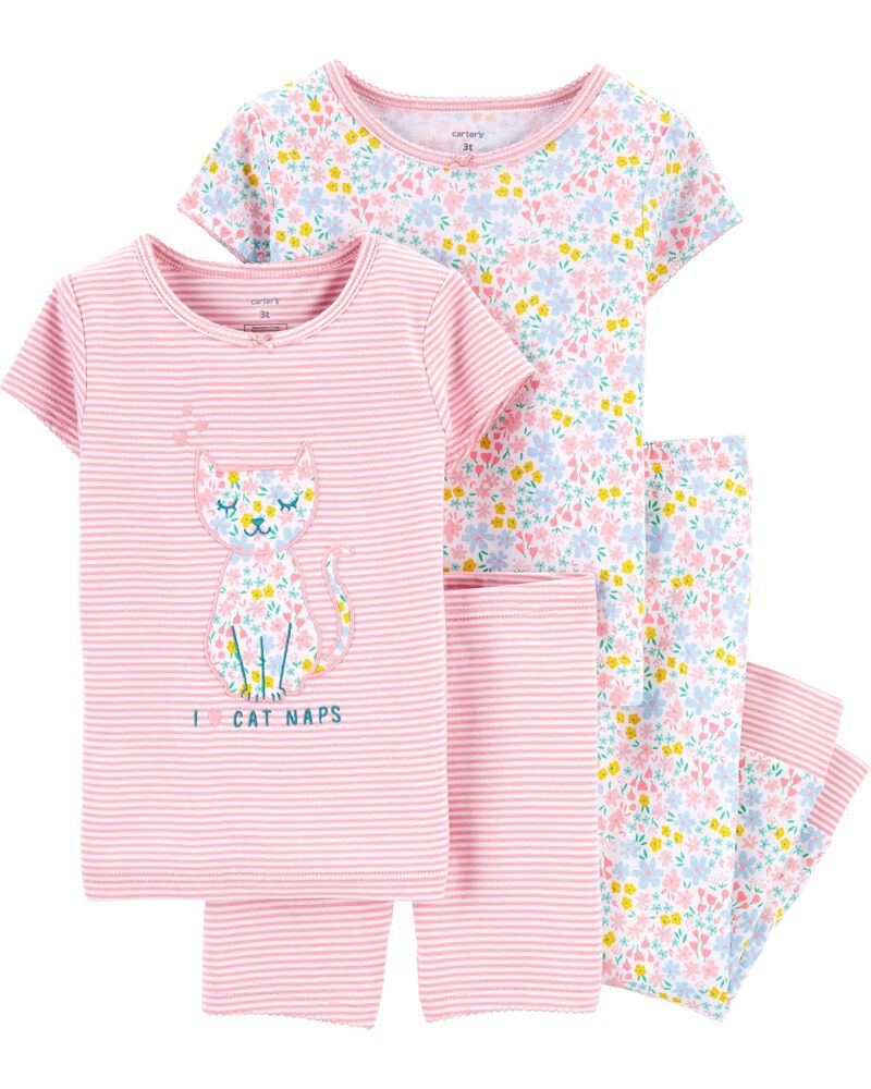 Carter/'s Kitty Cat Snug Fit cotton footed Pajamas NWT Chooose Size 24M or 2T